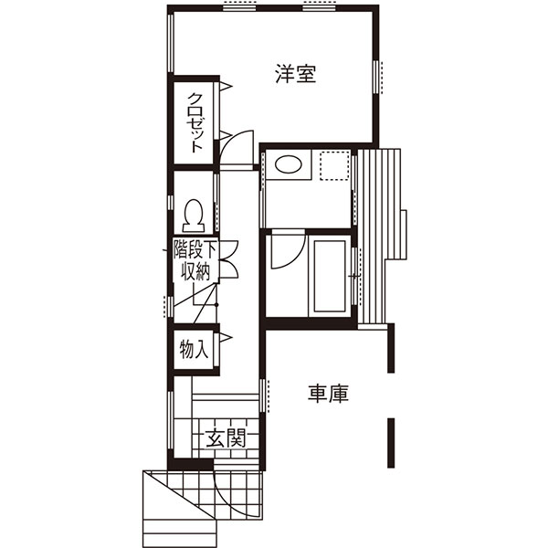 3階建てペンシルハウスの画像「間取り」