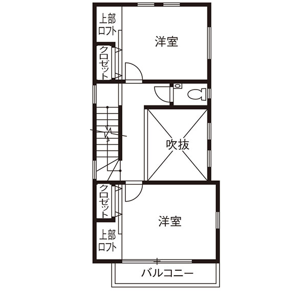 3階建てペンシルハウスの画像「間取り」