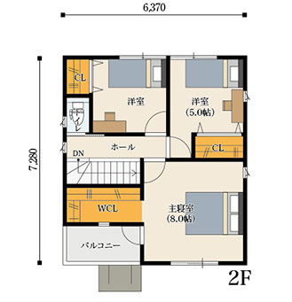 イシンホームの狭小住宅プラン 間取り図