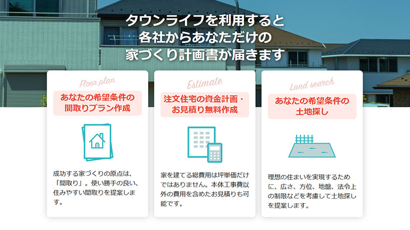 タウンライフ家づくりの特徴・サービス内容