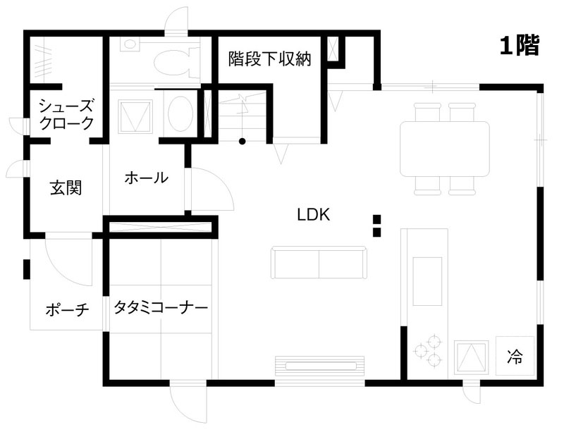 クレバリーホーム「Skyshare（スカイシェア）」の事例・間取り図・1階