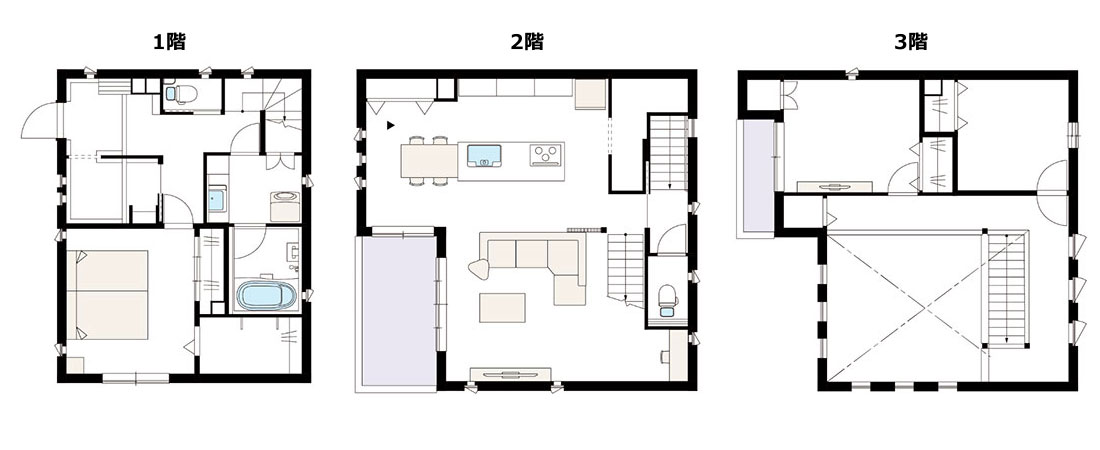 パナソニックホームズ「Vieuno（ビューノ）の間取り実例」間取り図